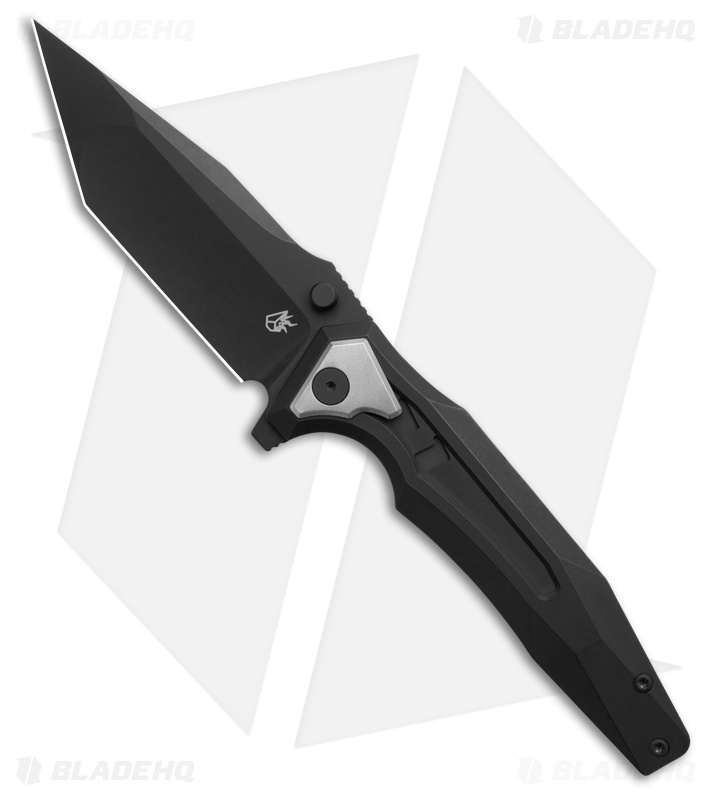 Arcane Design The Creature Frame Lock Knife Blk/Silver Ti  (3.75" Black)
