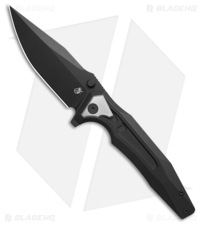 Arcane Design The Creature Frame Lock Knife Blk/Silver Ti  (3.75" Black 20CV)