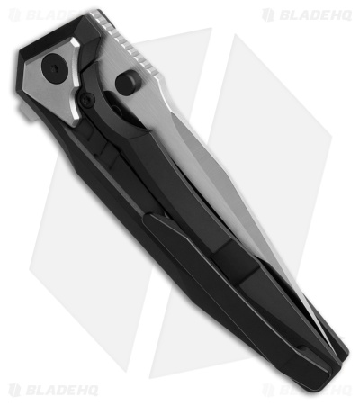 Arcane Design The Creature Frame Lock Knife Silver/Black Ti  (3.75" Satin)