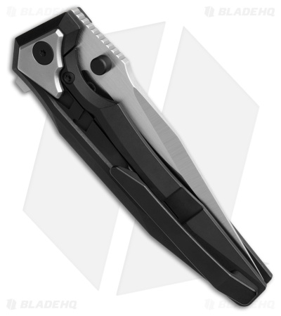 Arcane Design The Creature Frame Lock Knife Silver/Black Ti  (3.75" Satin 20CV)