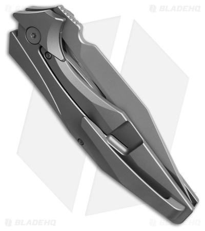 Arcane Design x Isham Bladeworks MonoChrome PLEXUS Knife Gray Ti (3.5" SW)