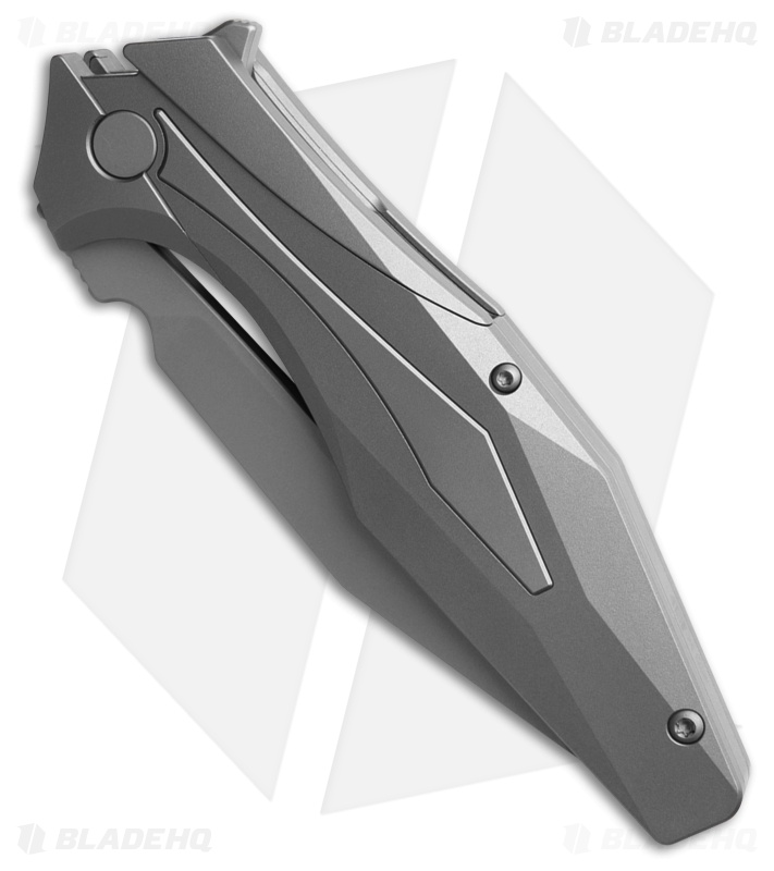 Arcane Design x Isham Bladeworks MonoChrome PLEXUS Knife Gray Ti (3.5" SW)