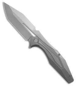 Arcane Design x Isham Bladeworks MonoChrome PLEXUS Knife Gray Ti (3.5" SW)