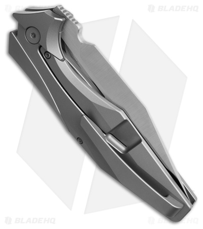 Arcane Design x Isham Bladeworks MonoChrome PLEXUS Knife Gray Ti (3.5" Satin)
