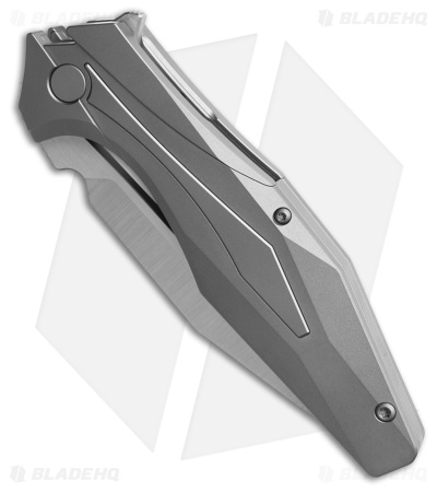 Arcane Design x Isham Bladeworks MonoChrome PLEXUS Knife Gray Ti (3.5" Satin)