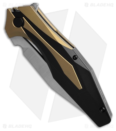 Arcane Design x Isham Bladeworks PLEXUS Knife Bronze/Black Ti (3.5" Satin)