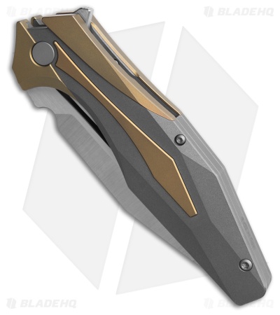 Arcane Design x Isham Bladeworks PLEXUS Knife Bronze/Gray Ti (3.5" Satin)