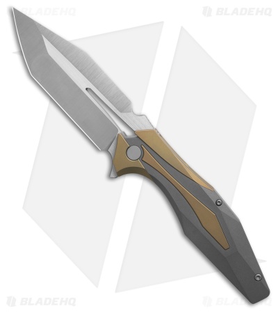 Arcane Design x Isham Bladeworks PLEXUS Knife Bronze/Gray Ti (3.5" Satin)