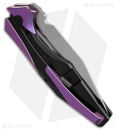 Arcane Design x Isham Bladeworks PLEXUS Knife Purple/Black Ti (3.5" Satin)