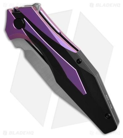 Arcane Design x Isham Bladeworks PLEXUS Knife Purple/Black Ti (3.5" Satin)