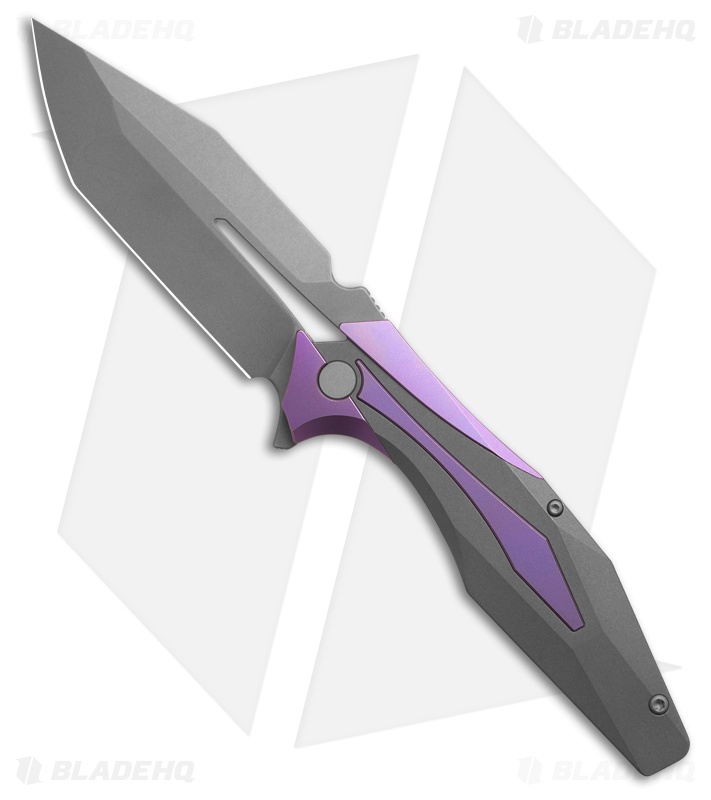 Arcane Design x Isham Bladeworks PLEXUS Knife Purple/SW Ti (3.5" SW)