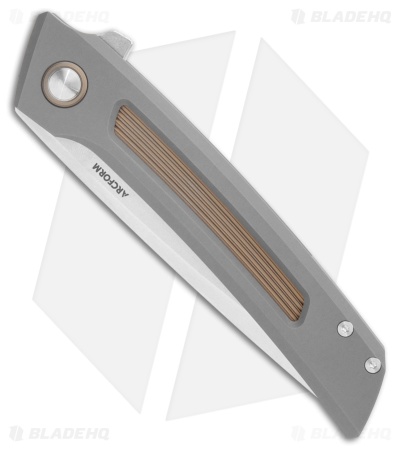 Arcform Prospect Frame Lock Knife Titanium w/Bronze Accents (3.5" Stonewash)