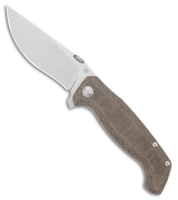 Artisan Cutlery Kami Frame Lock Knife OD Green Micarta (3.8" Stonewash)