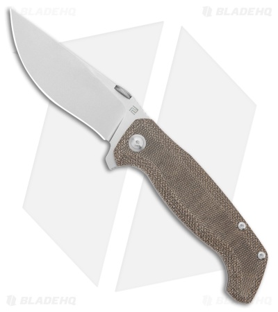 Artisan Cutlery Kami Frame Lock Knife OD Green Micarta (3.8" Stonewash)