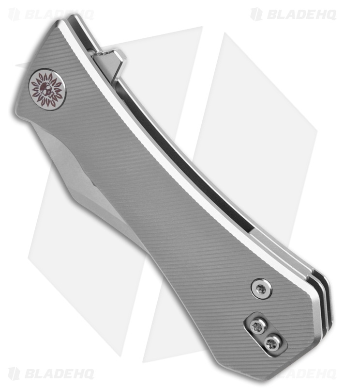 Auxiliary Manufacturing Pocket Bowie Frame Lock Knife Milled Ti (3" Satin)