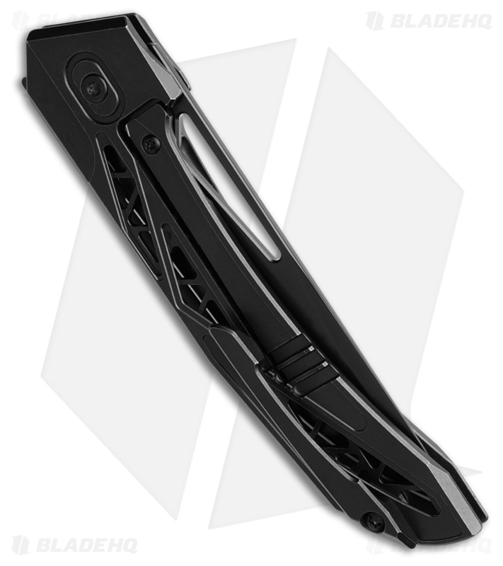 Avian Knives Topaza Frame Lock Knife Black Stonewash Ti (3.2" Black PVD)
