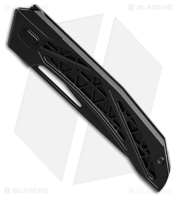 Avian Knives Topaza Frame Lock Knife Black Stonewash Ti (3.2" Black PVD)