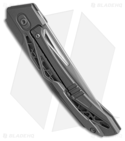 Avian Knives Topaza Frame Lock Knife Dark Bead Blast Ti (3.2" Bead Blast)