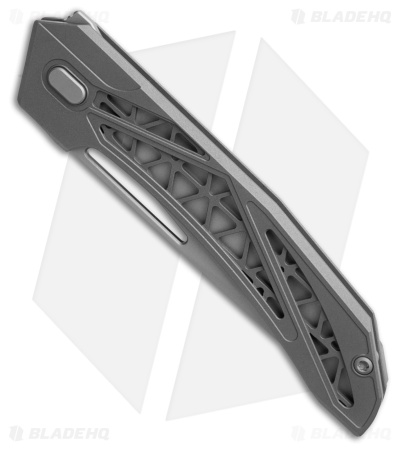 Avian Knives Topaza Frame Lock Knife Dark Bead Blast Ti (3.2" Bead Blast)