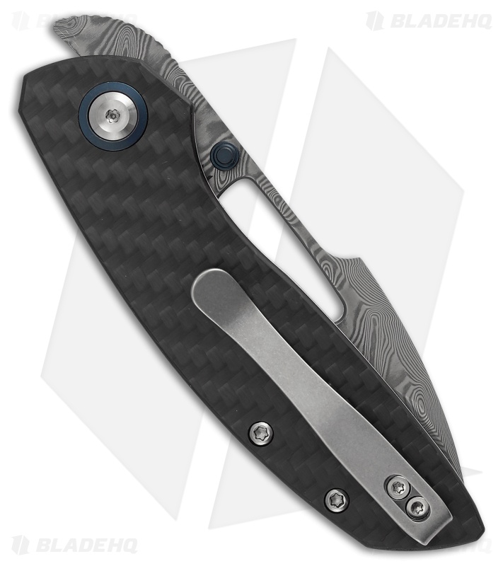 Tenable Knives Link Knife Twill Carbon Fiber/G-10 Damascus