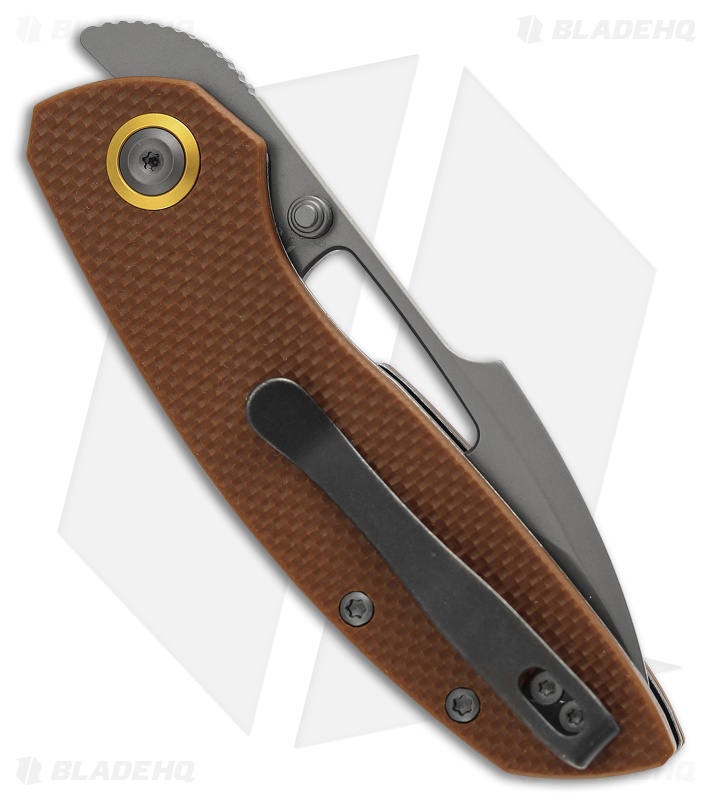Tenable Link Liner Lock Knife Brown Micarta (3" Gray TiCn)