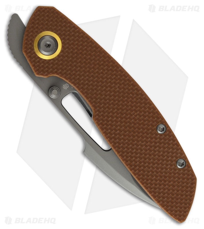 Tenable Link Liner Lock Knife Brown Micarta (3" Gray TiCn)