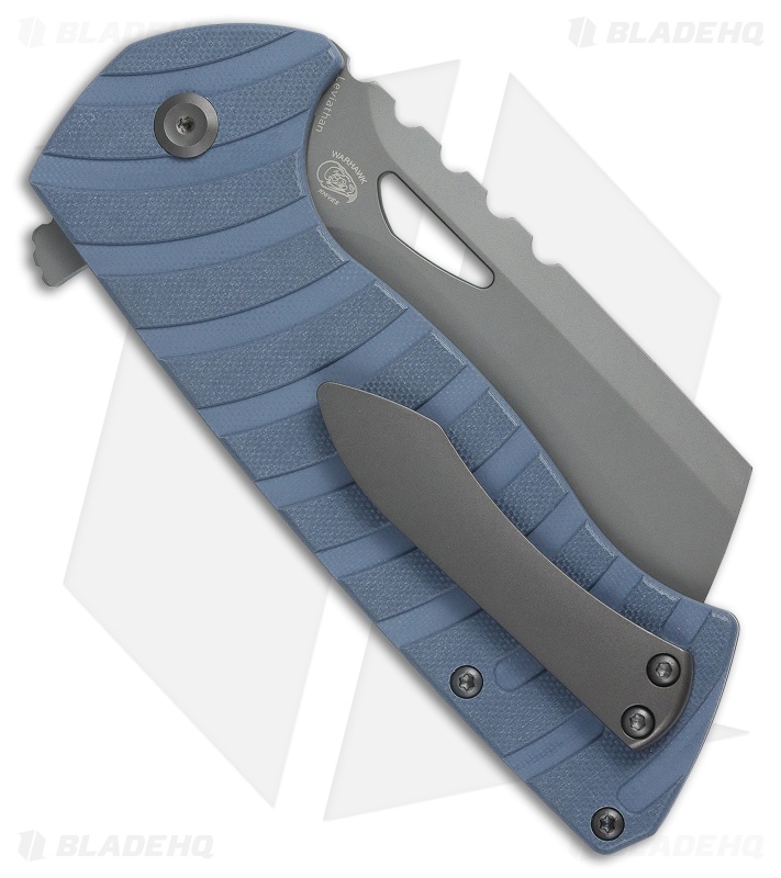 Tenable Knives Leviathan Liner Lock Knife Slate Blue G-10 (3.9" Gray TiCN)