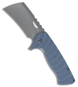 Tenable Knives Leviathan Liner Lock Knife Slate Blue G-10 (3.9" Gray TiCN)