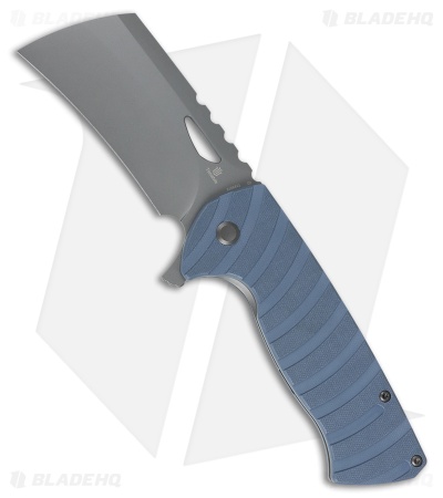Tenable Knives Leviathan Liner Lock Knife Slate Blue G-10 (3.9" Gray TiCN)
