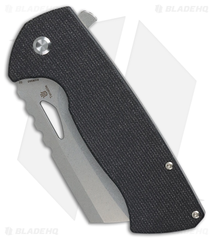 Tenable Knives Leviathan Liner Lock Knife Black Micarta (3.9" Stonewash)