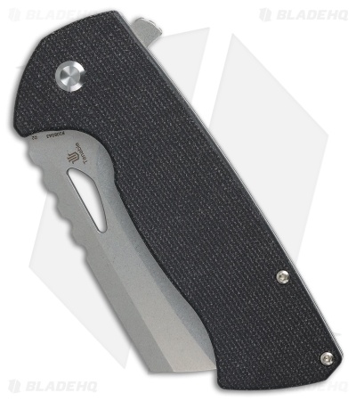 Tenable Knives Leviathan Liner Lock Knife Black Micarta (3.9" Stonewash)