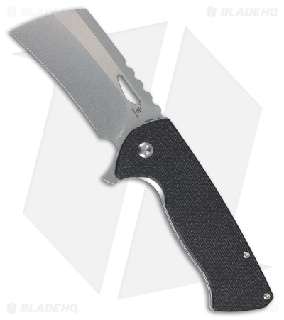 Tenable Knives Leviathan Liner Lock Knife Black Micarta (3.9" Stonewash)