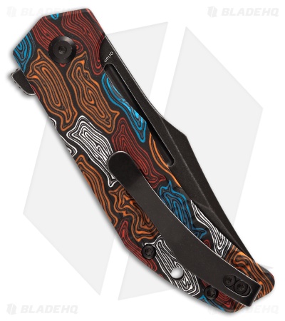 Tenable Orion Liner Lock Knife Multi-Color Topo G-Mascus (3.1" Black SW)