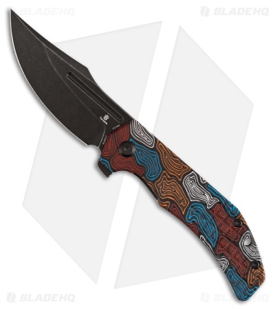 Tenable Orion Liner Lock Knife Multi-Color Topo G-Mascus (3.1" Black SW)