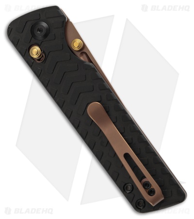 Tenable Knives Anomaly Tanto Crossbar Knife Black Aluminum (3.1" Rose Gold) 