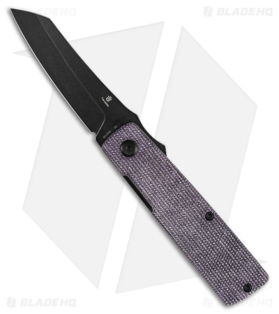 Tenable Higonokami Liner Lock Knife Purple Micarta (3" Black SW)