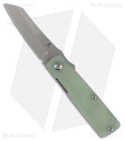 Tenable Higonokami Liner Lock Knife Jade G-10 (3" Stonewash)