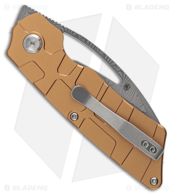 Tenable Goblin L Liner Lock Knife Bronze Anodized Aluminum (3.1" Damascus)