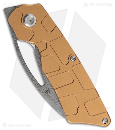 Tenable Goblin L Liner Lock Knife Bronze Anodized Aluminum (3.1" Damascus)