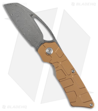 Tenable Goblin L Liner Lock Knife Bronze Anodized Aluminum (3.1" Damascus)