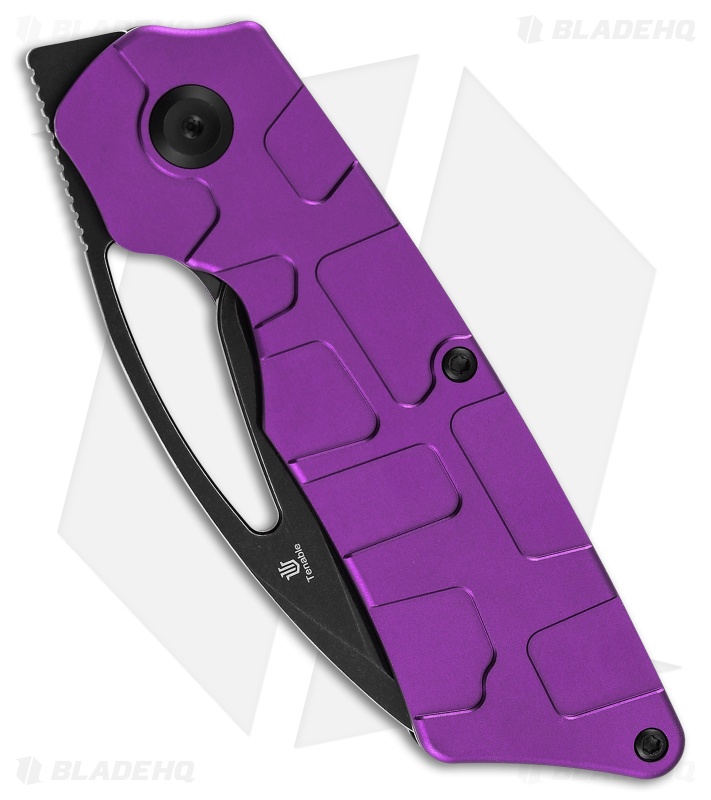 Tenable Goblin L Liner Lock Knife Purple Anodized Aluminum (3.1" Black SW)