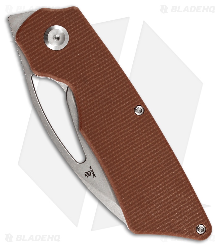 Tenable Goblin L Liner Lock Knife Brown Micarta (3.1" Stonewash)