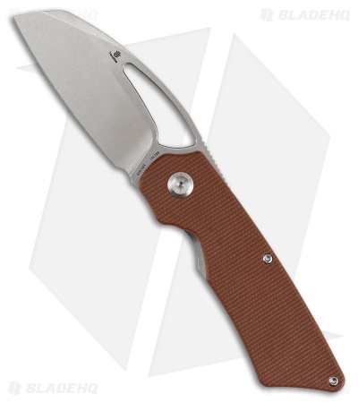 Tenable Goblin L Liner Lock Knife Brown Micarta (3.1" Stonewash)