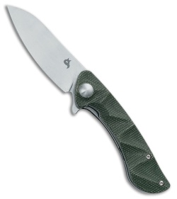 BlackFox Dripper Liner Lock Knife OD Green Micarta (3" Stonewash VG10)