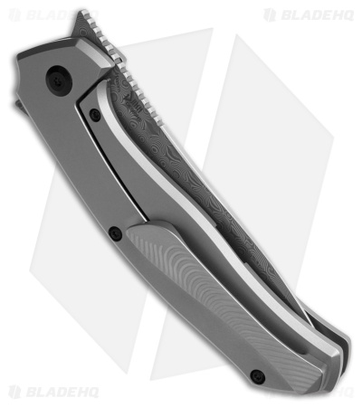 Kansept Knives HAVORN Frame Lock Knife Arctic Storm Fat CF/Ti (3.4" Damascus)