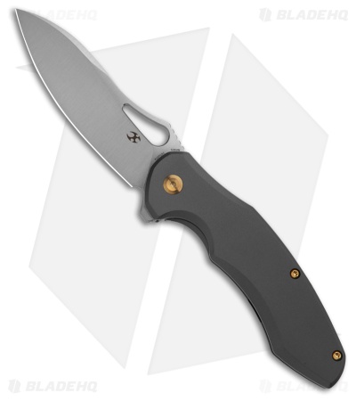 Kansept Knives Djinn Designs Echis Frame Lock Knife Titanium (3.5" Satin)
