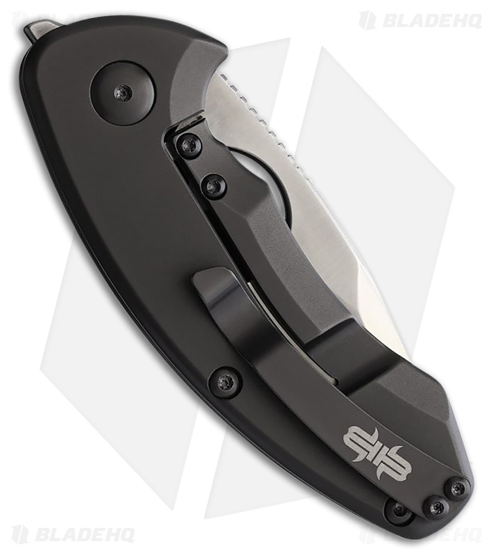 Brous Blades Silent Soldier Flipper V2 Frame Lock Knife Gray Ti (2.9" Satin)