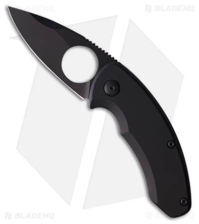 Brous Blades Silent Soldier Flipper V2 Frame Lock Knife Black Ti (2.9" Black)