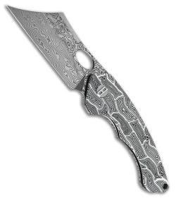 Bestech Knives Bestech Skirmish Liner Lock Knife Black + White G-10 (3.2" Damascus) BL07A - $129.00 at Blade HQ