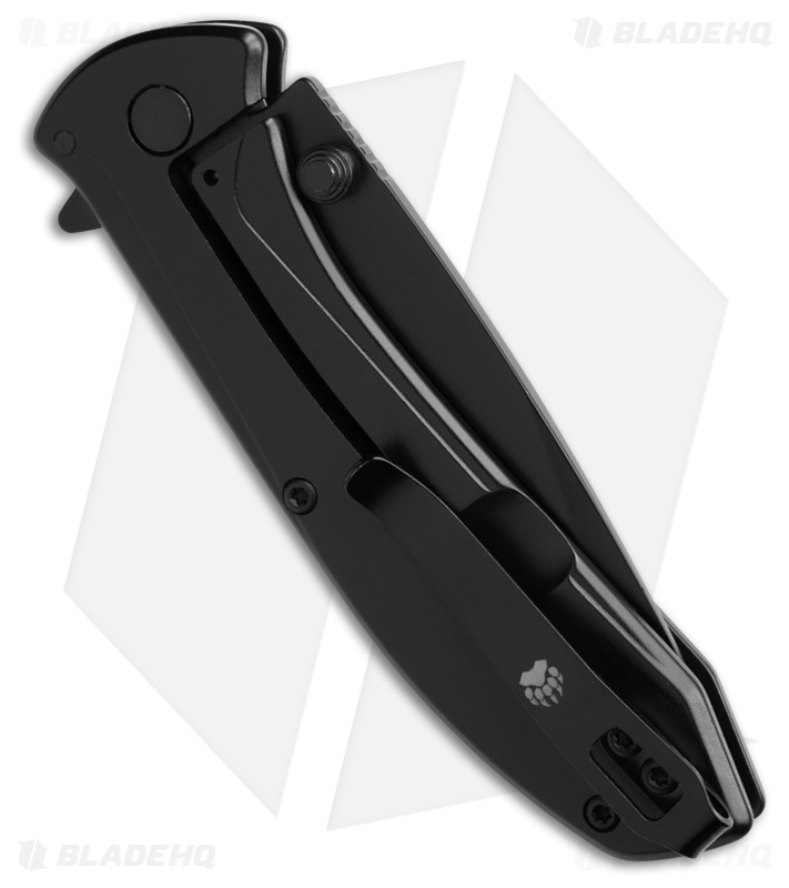 Bear & Son 4" Liner Lock Flipper Knife Black Stainless Steel (2.8" Black) 112ABK